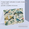 thumbnail image 3 of 2-Hole Switch Plate Cover Faceplates Covers Smooth Rounded Corners Colorful Turtles and Birds Pattern, 3 of 7