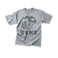 thumbnail image 2 of Rothco Vintage USMC Globe & Anchor T-Shirt - Grey, Small, 2 of 3
