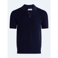 thumbnail image 5 of Free Assembly Men's Textured Polo Sweater with Short Sleeves, Lightweight, Sizes XS-3XL, 5 of 6