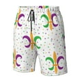 thumbnail image 5 of Disketp Men'S Swim Trunks Hawaiian Breathable Surf Beach Swimsuits Mesh Lining Beach Shorts With Pockets-Mardi Gras Carnival1, 5 of 9