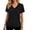 A-Black658, variant on XIAONU Ruched Front Tees for Women Raglan Short-Sleeve Daily Casual Shirts