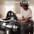 thumbnail image 3 of AILEEKISS 3-in-1 Foldable Baby Playard with Bassinet and Changing Table for Newborn, Dark Grey, 3 of 10