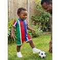 thumbnail image 6 of BemeyourBBs Newborn Baby Boy Girl My First Soccer Season Outfit Cute Infant Baby Football Outfit Summer Romper Clothes Short Sleeve Soccer Theme Contrast Color Jumpsuit Shorts, 6 of 8