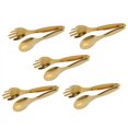 thumbnail image 1 of 5 pinzas de acero inoxidable para alimentos, utensilios de cocina dorados, herramientas para cocinar en bufé, pinzas para barbacoa, pinzas para pan y carne, 1 of 8