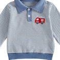 thumbnail image 4 of WUANDIXFA Toddler Shirt Baby Boy Graphic Long Sleeve T-Shirt Kids Fall Winter Tees Tops Toddler Tee Shirts,Blue,6-12 Months, 4 of 4