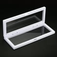 thumbnail image 4 of 3D Floating Display Frame Coin Jewelry Case Holder with Base 9" x 3.5" White 5pcs, 4 of 6