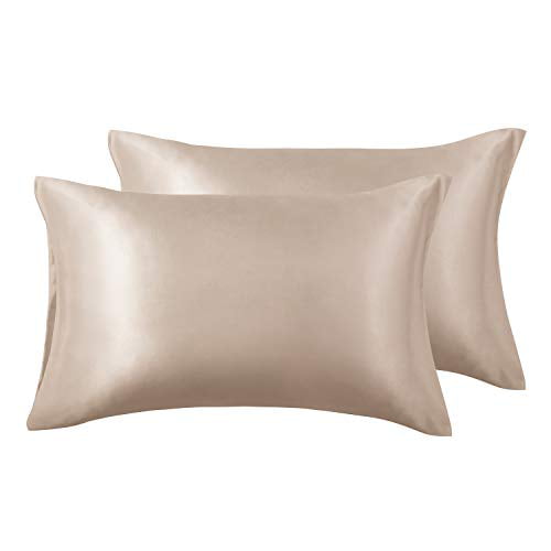 Details about   2PC Satin Pillowcase Queen 20x30" zipper Non-slip Closure Pillow Covers Sleeping