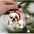 thumbnail image 5 of WIRESTER Acrylic Ready to Hang Ornament, Hanging Ornaments for Christmas Tree Holidays Party Home Office Xmas Tree Decoration Gift - Animal English Bulldog Sad, 5 of 7