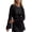Black, variant on ZenCart Women's Sexy Sheer Mesh Swimsuit Cover Up Round Neck Long Bell Sleeves Beach Bodycon Mini Dress Summer Bikini Cover-up