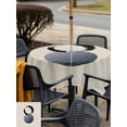 thumbnail image 5 of Outdoor Tablecloth with Umbrella Hole for Patio/Picnic/Party/Camping, Abstract Art Sun Waterproof Table Cloth Square Cover Washable, Modern Art Black Round Rustic (60"x 60"), 5 of 8