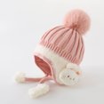 thumbnail image 2 of DHFJKG Baby Fuzzy Pom Hat Winter Knitted Beanie Adorable Animal Design Infant Cap For Boys Girls Comfort Hats, 2 of 7