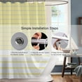 thumbnail image 2 of Yellow and White Fabric Shower Curtain,Farmhouse Striped Bathroom Shower Curtains,Bobo Modern Bath Curtains Sets with 12 Hooks Long Size 72x72inch,Waterproof Fabric, 2 of 5