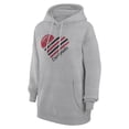 thumbnail image 2 of Women's G-III 4Her by Carl Banks  Heather Gray Arizona Cardinals Heart Graphic Fleece Pullover Hoodie, 2 of 4