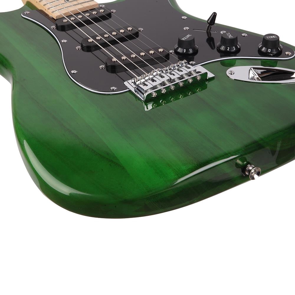 Glarry 40" Beginner 6 Stings Electric Guitar w/ 20W Amp and More,Green