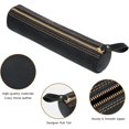 thumbnail image 4 of ABPETE Small Pencil Pouch-Genuine Full-Grain Leather Pencil Case for Men- Vintage Leather Pouch for Adults-Stationery Organizer Bag for Work & Travel-Cylinder-Black, 4 of 8