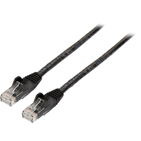 UPC: 0065030869041 | 8ft CAT6 Ethernet Cable – Black CAT 6 Gigabit Ethernet Wire -650MHz 100W PoE RJ45 UTP Network/Patch Cord Snagless w/Strain Relief Fluke Tested/Wiring is UL Certified/TIA (N6PATCH8BK)