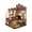 Countryside Coffee House /AW01-001, variant on DIY Book Nook Kit 3D Wooden Puzzle, Miniature House Bookend with LED Light, Wooden Bookshelf Insert Building Kit, Creative Home Decor Display- Santorini Sunshine Cafe /AW02-002
