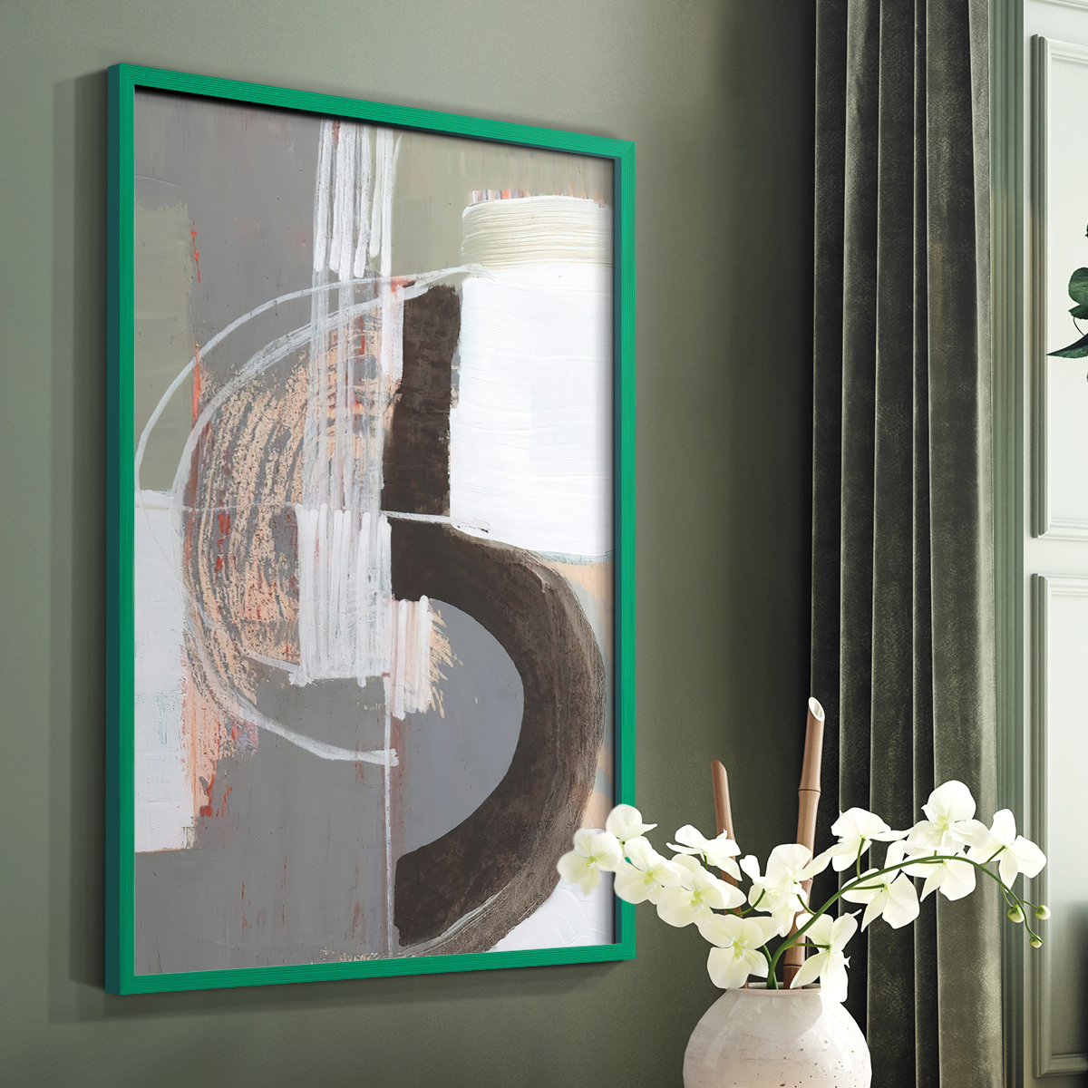 Arching Neutrals III in Paper Solid Wood 11 x 14 Framed Print