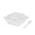thumbnail image 5 of Oasis Creations Slanted Wide Square Cup - 7 ounces - 50 Count - Lids & Spoons Included - Clear Plastic - Appetizer Cup - Parfait Cup - Dessert Cup -Disposable or Reusable, 5 of 5