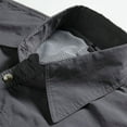thumbnail image 6 of IROINNID Shirt with Pocket for Men Long Sleeve Turndown Quick-drying With Buttons And s Coat,Dark Gray, 6 of 7
