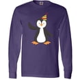 thumbnail image 3 of Inktastic Cute Penguin, Penguin With Party Hat Long Sleeve T-Shirt, 3 of 5