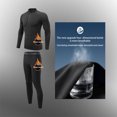 thumbnail image 4 of Qarigey Ropa deportiva para hombre, traje deportivo para correr y hacer ejercicio, traje térmico transpirable cálido, chándal con cremallera Pijama Negro L, 4 of 6