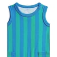 thumbnail image 2 of Wonder Nation Baby Boys' Striped Tank Romper, Sizes 0M-24M, 2 of 3