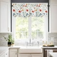 thumbnail image 2 of Rustic Pressed Floral Valances for Windows Farmhouse Kitchen Curtains Valances Rod Pocket Valance Curtains for Kitchen Windows Vintage Multicolor Leaves Floral Window Valances for Bathroom 42"x12", 2 of 6