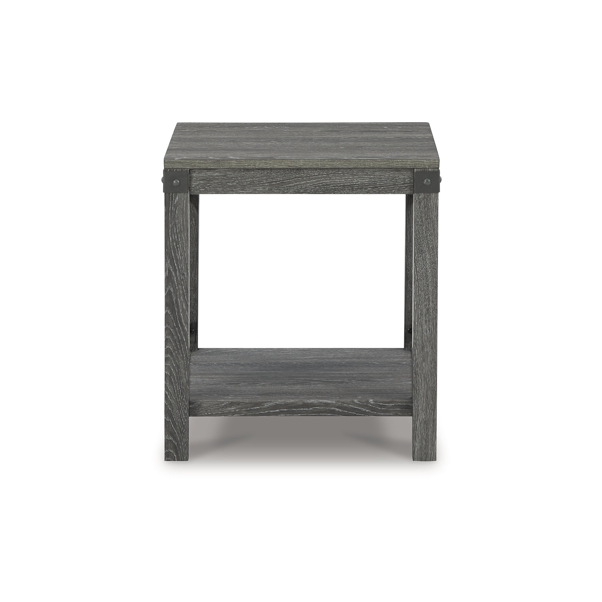 Signature Design by Ashley Grayish Brown Freedan Casual End Table with Shelf