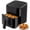 Black, variant on EDX 3 QT Digital Air Fryer, 800W Compact Countertop Air Fryer with Temperature Control, Black
