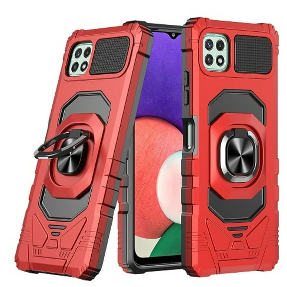 For Celero 5G  PLUS 2023 Robotic Ring Kickstand Phone Case Cover - Red
