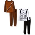 thumbnail image 1 of Star Wars Boy's Cotton Pajama Set, (Piece of 4), Brown/White, Size: 8, 1 of 1