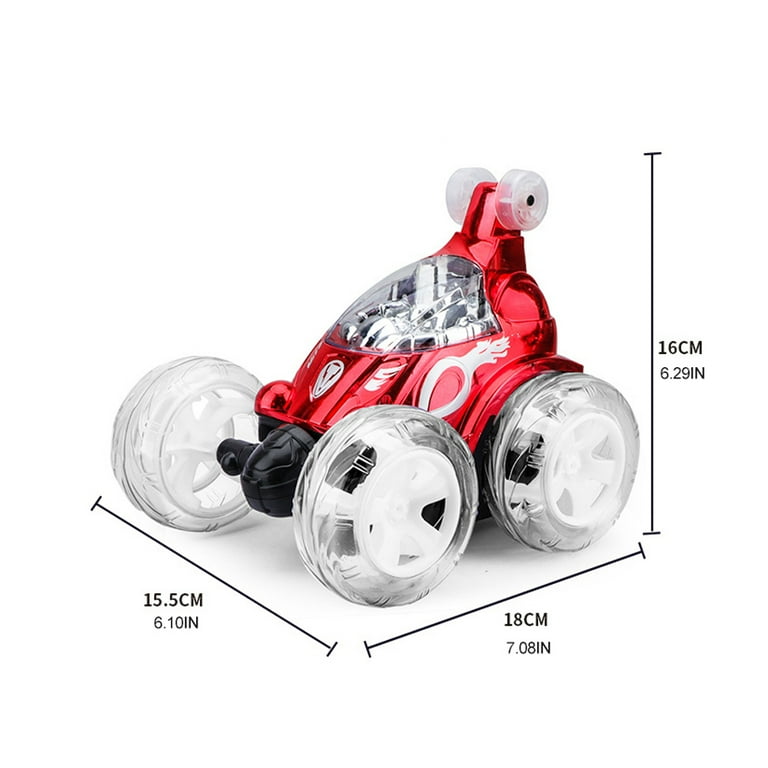 Remote Control Stunt Car Invincible Tornado 360 Degree Rotating Double Sided Flip Rechargeable RC Stunt Car with Light Music for Kids