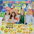 thumbnail image 3 of SpongeBob SquarePants Post Wall Decor Birthday Banner Backdrop Background Party Supplies Taspestry, 3 of 5