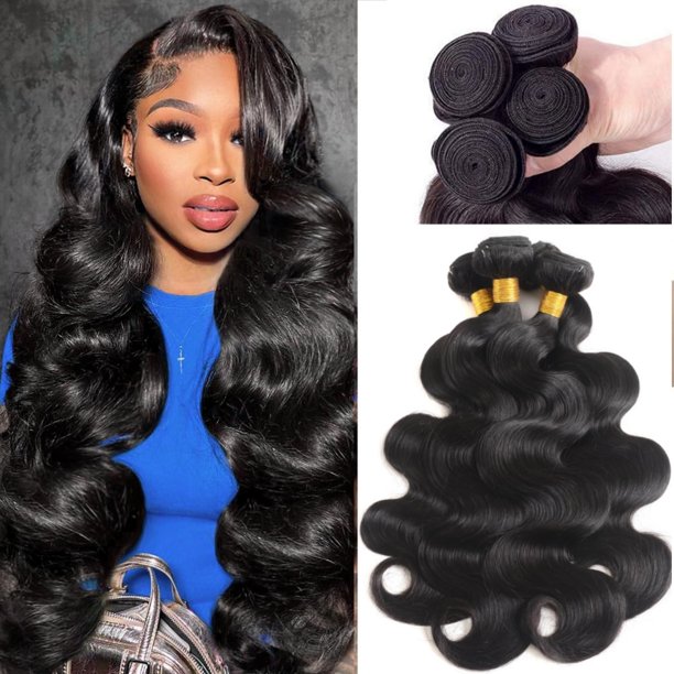 Paquetes De Cabello Humano 24 26 28 30 Pulgadas Brasileño Onda Del Cuerpo Cabello Humano 4 Paquetes 12A Paquetes De Cabello Ofertas Cabello Humano Onda Del Cuerpo Paquetes Cabello Humano Color Negro N