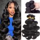 thumbnail image 1 of Paquetes De Cabello Humano 24 26 28 30 Pulgadas Brasileño Onda Del Cuerpo Cabello Humano 4 Paquetes 12A Paquetes De Cabello Ofertas Cabello Humano Onda Del Cuerpo Paquetes Cabello Humano Color Negro N, 1 of 1