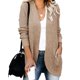 thumbnail image 1 of Cárdigan de otoño e invierno para mujer, estilo europeo y americano, con solapa curva, bolsillo grande, suéter tipo cárdigan, 1 of 6