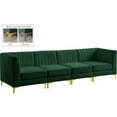 thumbnail image 2 of Meridian Furniture Alina Green Velvet Modular Sectional, 2 of 14