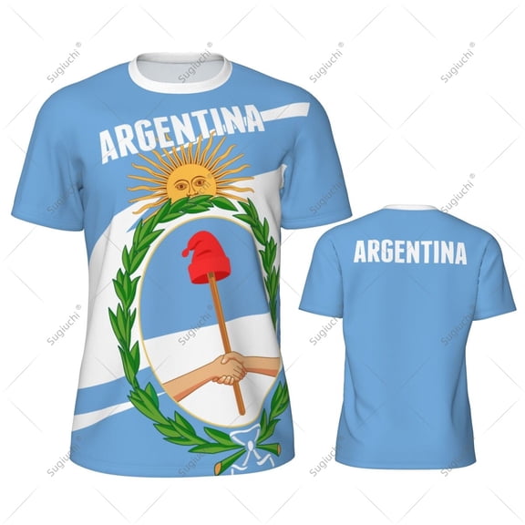Argentina Flag Men Sports T-shirt Women Tees jersey for Soccer Football Running Bike Tennis Fitness Fans