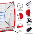 thumbnail image 3 of Red de béisbol Zonlolo de 6 x 6 pies con 3 objetivos portátil para niños, 3 of 6