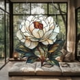 thumbnail image 3 of Peony Flower Window Hanging, Stained Glass Style Car Decoration, Elegant Sun Catcher Gift for Mom or Dad, Floral Home Decor, Unique Ornament, Beautiful Mother's Day or Father's Day Gift, 3 of 4