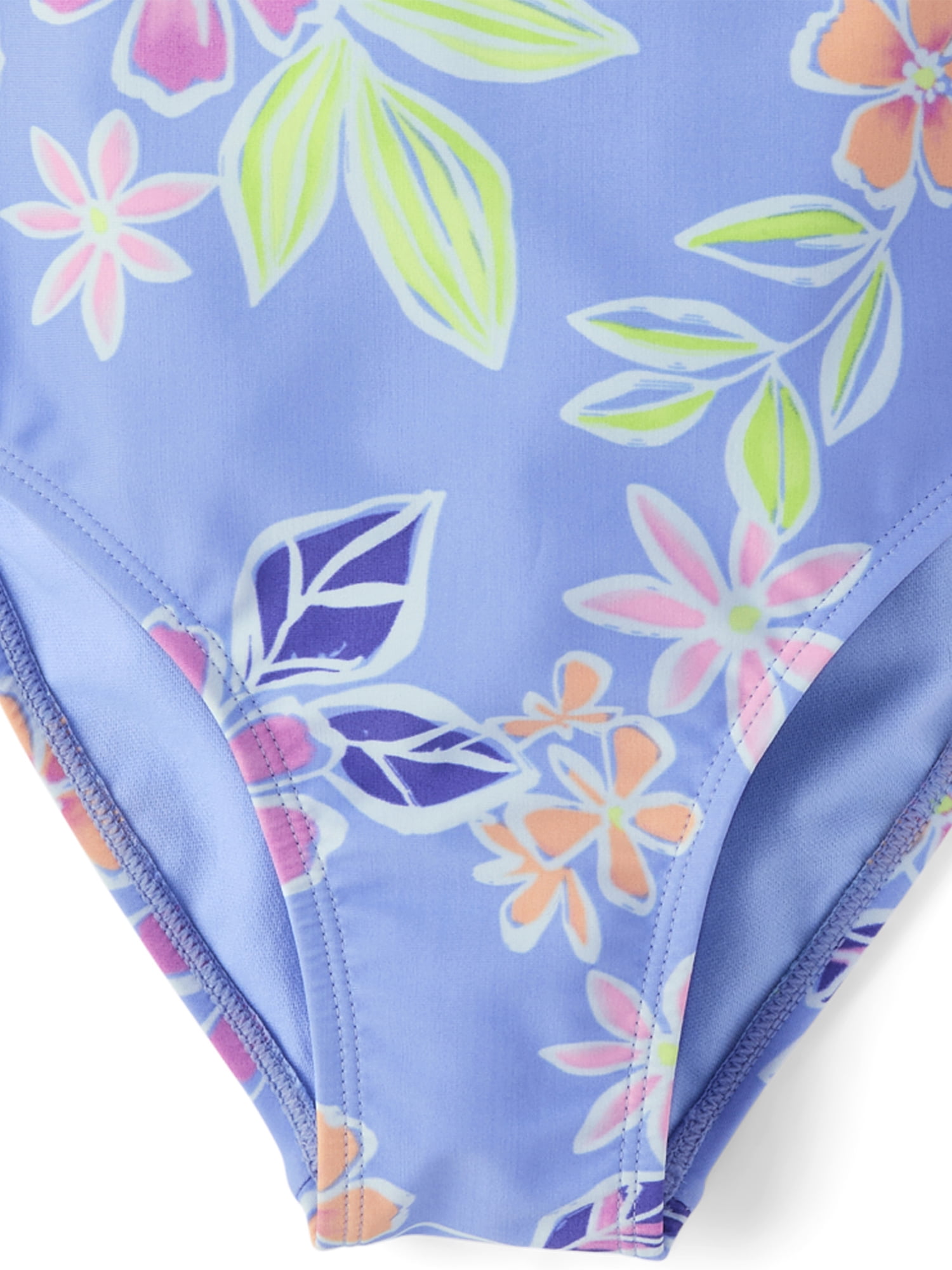 The Children's Place Girls Sleeveless Printed Cross Back One Piece Swimsuit, Sizes XS-XXL