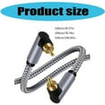 thumbnail image 3 of 5m Cable Double 90 Degree Right Angles Male to Male Subwoofer Cable Digital Coaxial Cable Nylon Braided Cord, 3 of 8