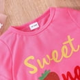 thumbnail image 4 of CPNG Toddler Girls Summer Clothes Adorable Strawberry Prints Crewneck Short Sleeve T-Shirts Tops and Mesh Skirt Cute Outfits Set(Pink,4-5 Years), 4 of 5