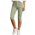 thumbnail image 5 of HongQid Capri Pants for Women High Waisted Skinny Split Hem Stretchy Capris Cropped Straight Leg with Pockets, 5 of 9