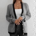 thumbnail image 6 of Women's Autumn And Winter Lazy Style Fashionable Casual Knitted Sweater Cardigan Long Sleeved Cardigan Jacket Ladies Front Open Sweater Womens Heavy Cardigans Long Sleeve Oversized Cardigan Sweaters, 6 of 7
