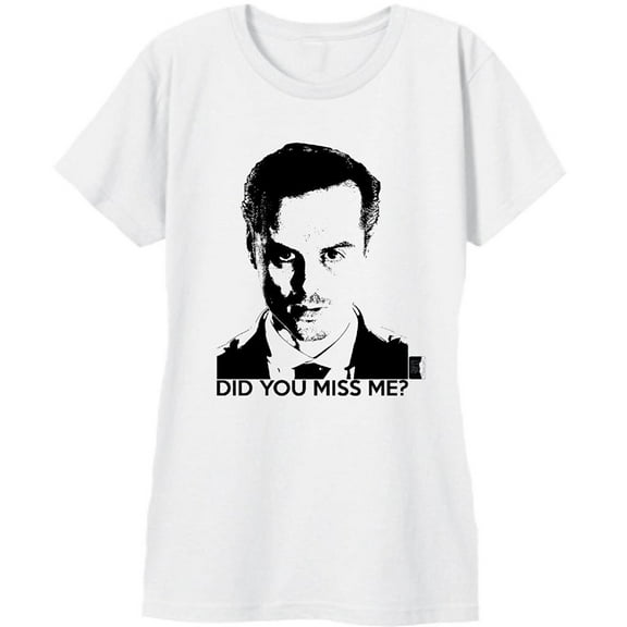 Sherlock Did You Miss Me Juniors White T-Shirt