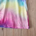 thumbnail image 4 of Fjofpr Toddler Girl Clothes under $5 Summer Girls Short-sleeved Color Tie-dye Pattern Round Neck Dress(4-9years）, 4 of 6