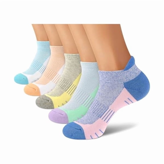 Eryueer Ankle Socks for Women - Athletic Low Cut Running Cushioned Socks (3-5 Pairs)