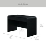 Better Homes & Gardens Juliet Curved Desk with Storage, Black Finish - Walmart.com